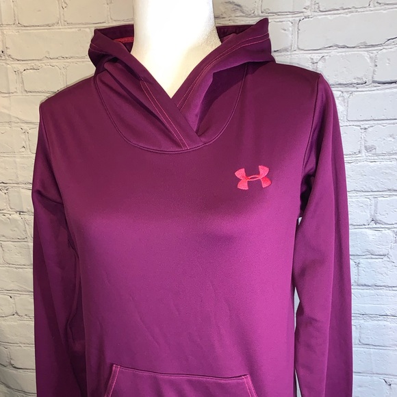❌SOLD❌ Under Armour Fuchsia Hooded Sweatshirt - S - Picture 3 of 7